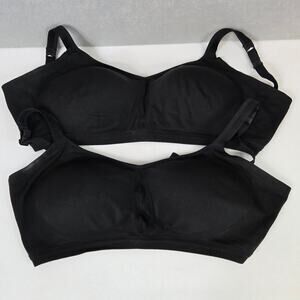 Warners ALL YOU NEED RM3911A Wire Free Molded Sewn In Cup Bra's Black 2XL